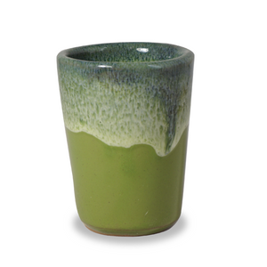 SHOT GLASS – MOSS W/ BLUE WHITE