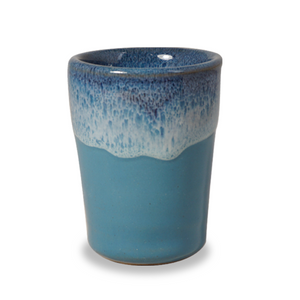 SHOT GLASS – PEACOCK W/ BLUE WHITE