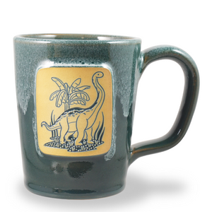 MUG’O’SAURUS – SMALL ABBY – TEAL W/ WHITE